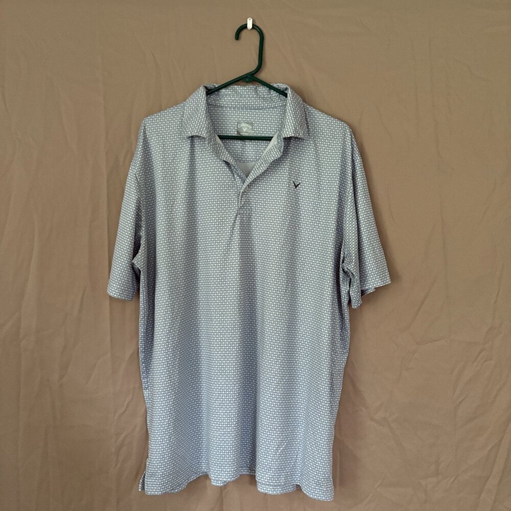 Calloway Mens Gulf Tee All Over Tee Time Print Size XL Performance Sport